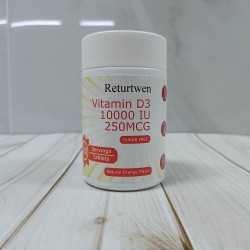 Returtwen High-Potency Vitamin D3 Supplement - 10,000 IU for Bone, Immune, and Overall Health Support